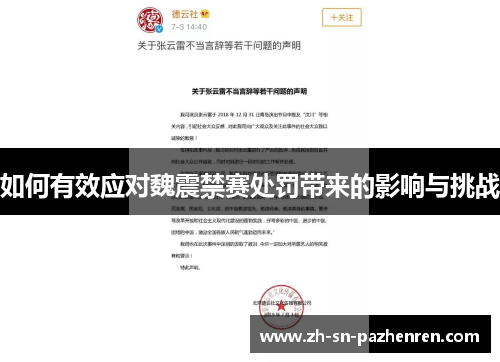 如何有效应对魏震禁赛处罚带来的影响与挑战 如何有效应对魏震禁赛处罚带来的影响与挑战