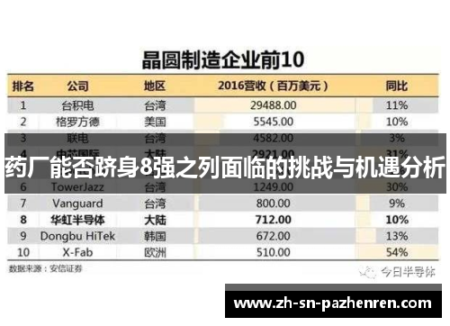 药厂能否跻身8强之列面临的挑战与机遇分析 药厂能否跻身8强之列面临的挑战与机遇分析