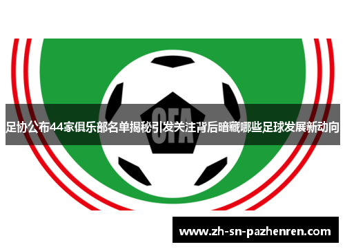 足协公布44家俱乐部名单揭秘引发关注背后暗藏哪些足球发展新动向 足协公布44家俱乐部名单揭秘引发关注背后暗藏哪些足球发展新动向